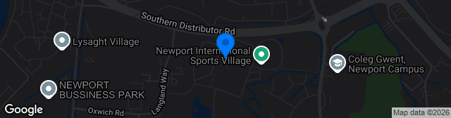 Map showing Newport Stadium