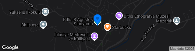 Map showing Bitlis 8 Ağustos Stadyumu