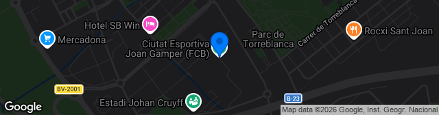 Map showing Camp 1 del Ciutat Esportiva Joan Gamper