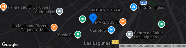 Map showing Ciudad Deportiva Las Lagunas