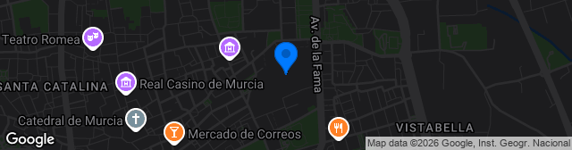 Map showing Estadio BeSoccer La Condomina