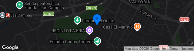 Map showing Estadio Hermanos Llana