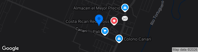 Map showing Estadio Comunal Bernardo Veach