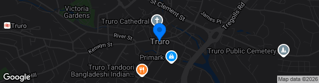 Map showing Truro Sports Hub