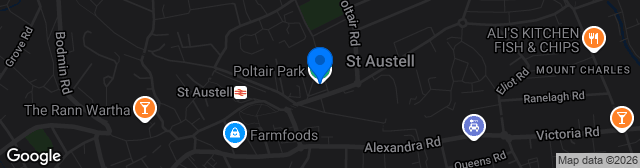 Map showing Poltair Park