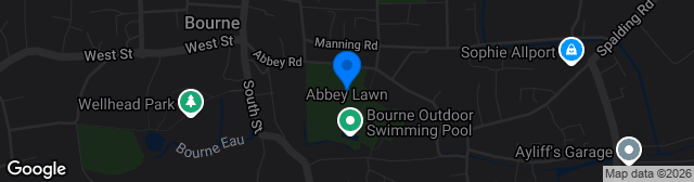 Map showing Abbey Lawn