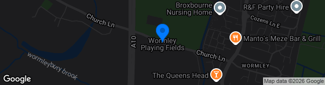 Map showing Wormley Playing Fields