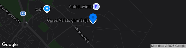 Map showing Ogres pilsētas ģimnāzija