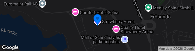 Map showing Strawberry Arena