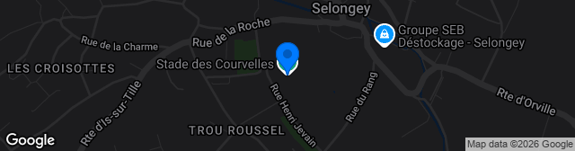 Map showing Stade des Courvelles