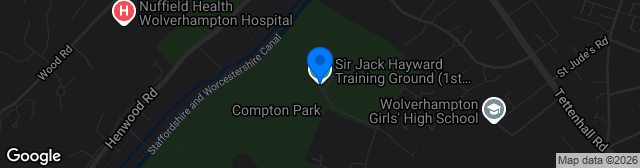 Map showing Sir Jack Hayward Training Ground