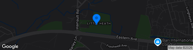 Map showing Little Heath Sports Ground