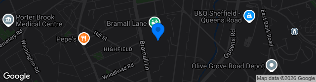 Map showing Sheffield United Football Academy