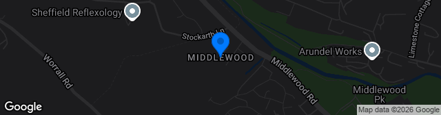 Map showing Middlewood Training Ground