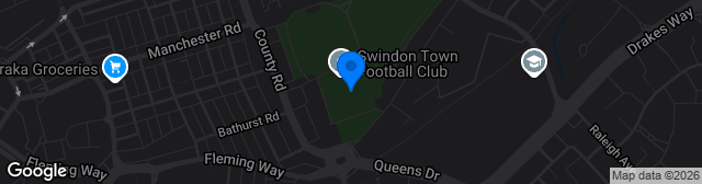 Map showing The Nigel Eady County Ground