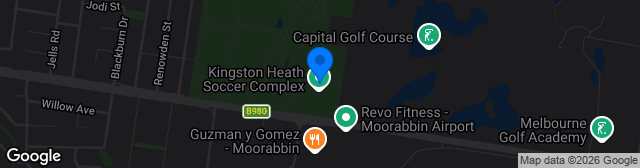 Map showing Kingston Heath Soccer Complex Field 2