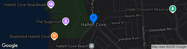 Map showing Cove Sports and Community Centre