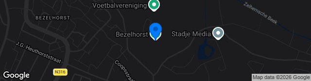 Map showing Sportpark De Bezelhorst Veld 6
