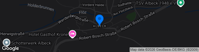 Map showing Albeck Hauptspielfeld
