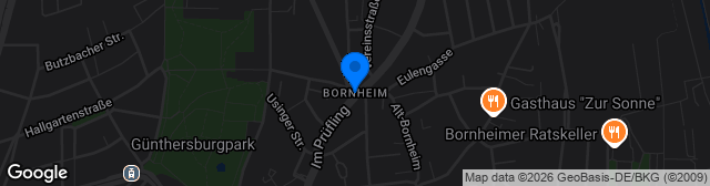 Map showing Rasenplatz Bornheim