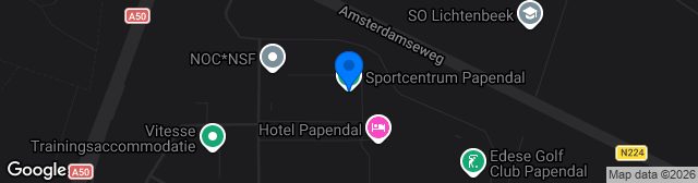 Map showing Nationaal Sport Centrum Papendal Veld E