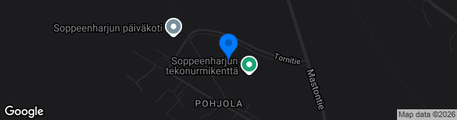 Map showing Soppeenharjun tekonurmi