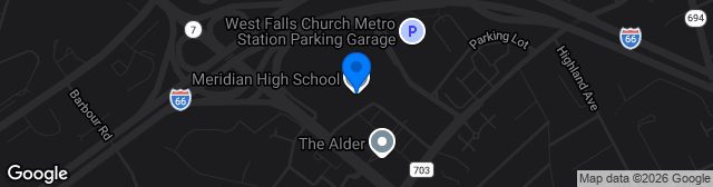 Map showing Meridian High School