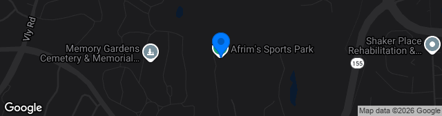 Map showing Afrim’s Sports Park