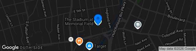 Map showing The Stadium at Memorial Field