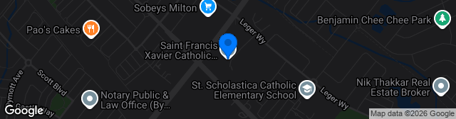 Map showing Jean Vanier Field
