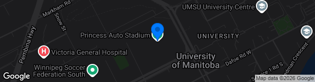 Map showing Princess Auto Stadium