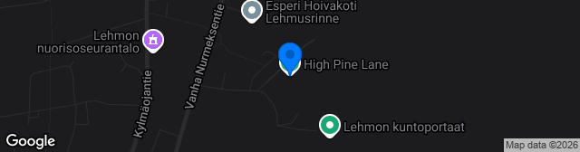 Map showing High Pine Lane Nurmi