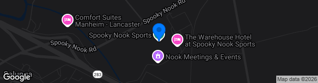 Map showing Spooky Nook Sports Lancaster