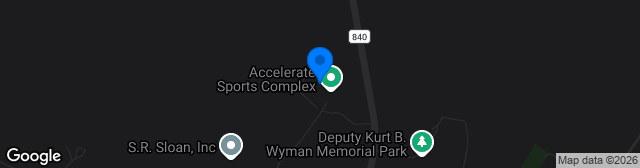 Map showing Accelerate Sports Complex
