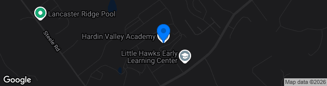 Map showing Hardin Valley Academy
