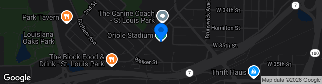 Map showing Oriole Stadium