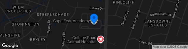 Map showing Cape Fear Academy