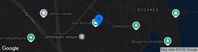 Map showing Lyse Arena