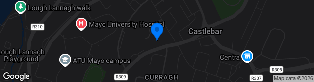 Map showing Celtic Park, Castlebar