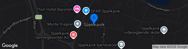 Map showing Spjelkavik kunstgress