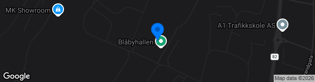 Map showing Blåbyhallen