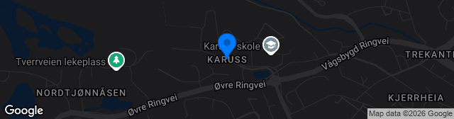 Map showing Karuss kunstgress