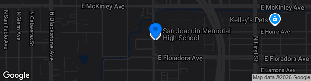 Map showing San Joaquin Memorial High School Stadium