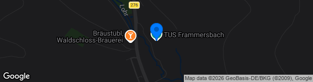 Map showing Stadion TUS Frammersbach