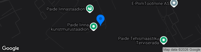 Map showing Paide jalgpallihall