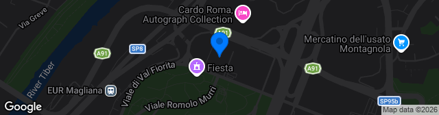 Map showing Stadio Tre Fontane