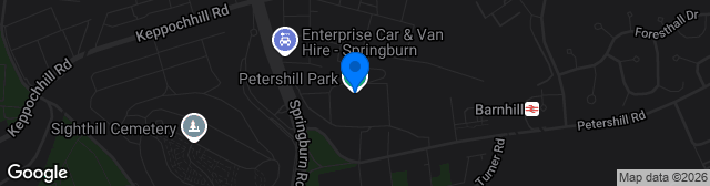 Map showing Petershill Park
