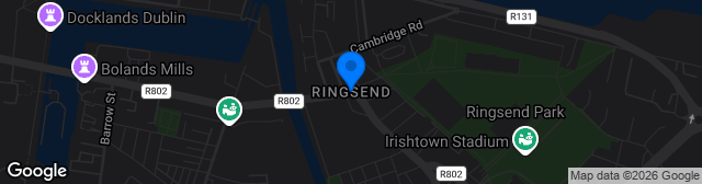 Map showing Ringsend Astro