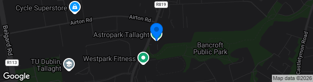 Map showing Damien Duff Astro Park