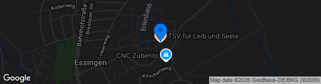 Map showing Carento-Arena Essingen